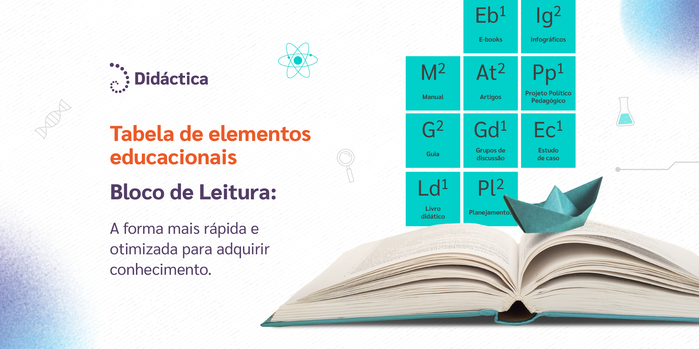 [Tabela de elementos educacionais] Bloco de Leitura: A forma mais rápida e otimizada para adquirir conhecimento